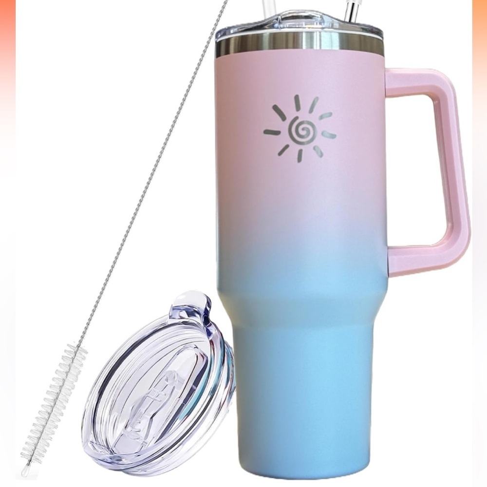 40oz blue/pink ombre tumbler
